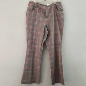High Rise Uptown Flare Leg Plaid Trouser Pant 16 Cato Office Careerwear Plaid